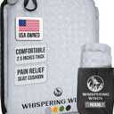 Whispering Winds Inflatable Seat Cushion  Comfortable Blow-up Foam Pad for Airplane, Travel, Stadium, Camping & Car (X-Large, Gray)