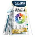 14-in-1 Full Panel Urine Test Strips for Urinalysis | 120 Strips in Resealable Pouches Test for Kidney Health, Liver Function, UTI, Ketosis, Hydration, and Protein Levels
