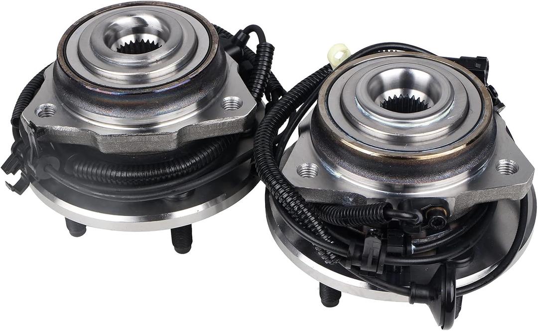 KUSATEC 513176 & 513177 Front Wheel Bearing and Hub Assembly Compatible with for Jeep Liberty 4-wheel ABS 2002-2007, 5 Lug w/ABS