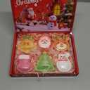 Christmas Bath Bombs for Kids & Women, Handmade Bath Bomb Gift Set of 6 Fun Shapes, Perfect Stocking Stuffers for Teen Girls & Boys, Skin Care Bathbombs as Christmas Gifts for Kids