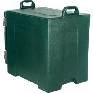Carlisle FoodService Products Cateraide Insulated Front Loading Food Pan Carrier with Handles for Catering, Events, and Restaurants, Plastic, 5 Pans, Forest Green, 5 Pan Capacity