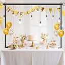 Over The Table Rod Stand with Clamps, Table Arch Stand - Adjustable 29"-42" Tall 28"-98" Length,Balloon Arch Kit,Happy Birthday,Disposable Tableware,Birthday Party Decorations For Men Women
