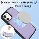 for Magsafe Magnetic case for iPhone 11 Leather case magsafe Compatible Wireless Charging-Purple