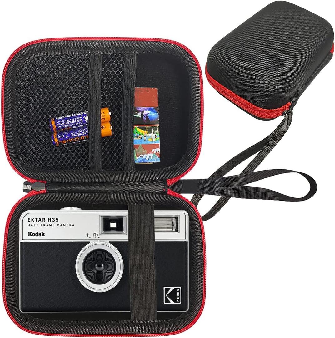 JCHPINE Hard Carrying Case for KODAK EKTAR H35 Half Frame Film Camera, Protective Storage Travel Case for Kodak Ultra F9 M35 Film Camera Accessories (Black)