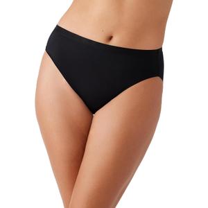 Wacoal womens Inner Sheen Hi Cut Brief (Large, Black)