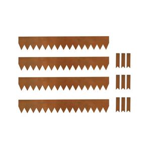 Weathering Steel Edging 6 Pack, 40" L x 6" H Depth Corten Steel Landscape Edging Kit Rust Patina Finish, 20ft Total Metal Edging for Landscaping, Metal Garden Border & Lawn Edging