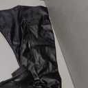 Black Thigh High Boots for Women Fashion Chunky Heel Over The Knee Boots Comfortable Stretch Wide Calf Knee Boots, Size 43