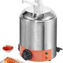 VEVOR Electric Cheese Dispenser with Pump, 2.3 Qt Commercial Hot Fudge Warmer, Plastic Pump Dispenser, 86-230 Temp Adjustable Nacho Cheese Sauce Warmer, for Hot Fudge Cheese Caramel