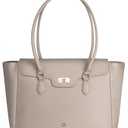 LOVEVOOK Laptop Bag for Women 15.6 Inch Soft Leather Work Bag, Professional Briefcase for Teacher Nurse Business Travel, Large Shoulder Tote Purse with Flap-Design for Office, Everyday Use