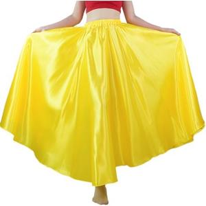 MUNAFIE Women's Long Maxi Dance Skirt - Satin Fairy Skirt for Praise & Cosplay Belly Dance Size S