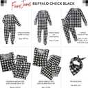 HonestBaby Family Matching Holiday Pajamas 100% Organic Cotton for Men, Women, Kids, Toddlers, Baby Boys, Girls, Unisex, Pets (Painted Buffalo Check Print)