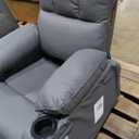 GarveeHome Recliner Chair, 360° Swivel Rocker Recliners with Heat & Massage, Soft Lazy Boy Recliner Chair with 2 Cup Holders and Side Pocket for Living Room Bedrooms and Nurseries -Grey