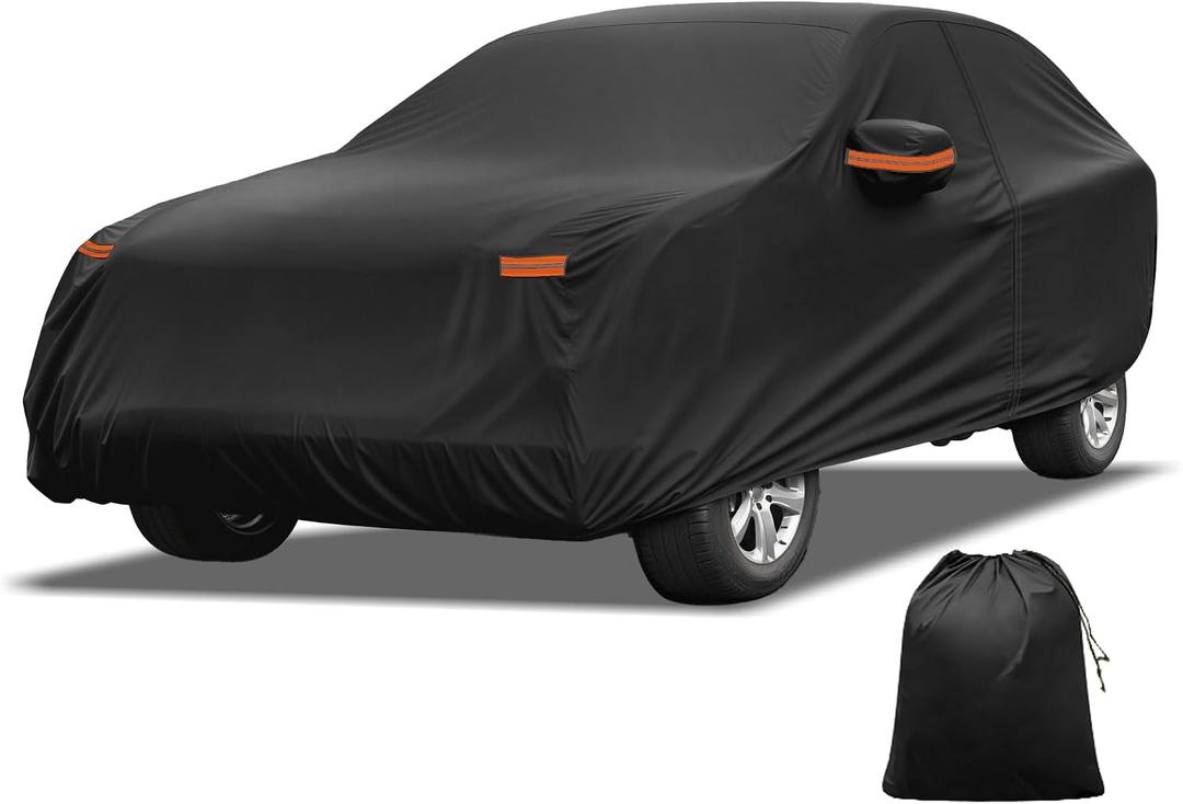 X AUTOHAUX Car Cover Outdoor Waterproof Sun Rain Snow Hail Protection with Left Side Door Zipper 210D-PU for Genesis GV70