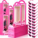 12 Set Pink Doll Gift Boxes Include 12 Party Favor Goodie Box 12 Sunglasses Bachelorette Candy container for Birthday Party Supplies (Heart)