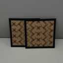 FULDGAENR 7x7 Picture Frame Set of 2, Black Frames for 7 x 7 Inch Photo Poster Certificate, High Transparency Wall/Tabletop Frame with Horizontal Vertical Display (2 Pack | Black | 7"x7")