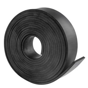 DGSL Neoprene Rubber Strips 1" W x 1/8" T x 10' L, Solid Rubber Sheets, Rolls & Strips Use for Gaskets DIY Material, Pads, Crafts, Weather Stripping, Flooring, Black (No Adhesive)