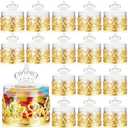 Cunhill 18 Pcs Mini Candy Bottles Mini Plastic Jars with Lids Small Champagne Bottles Storage Candy Favor Containers for Wedding Baby Shower Bridal Shower Party Favors Thank You Gifts (Gold)