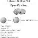 PGSONIC CR2025 3V Lithium Battery (15pcs)