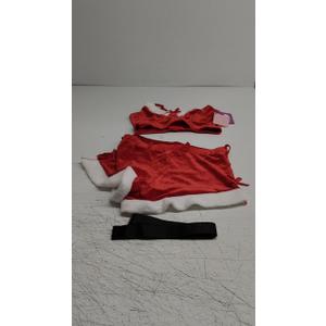 RSLOVE Women Sexy Christmas Costume - Santa Lingerie Set Velvet Claus Outfit 2Pcs Tops and Shorts Xmas Roleplay, Medium