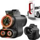 NACS to CCS Adapter, Electric Vehicle Adapter Compatible with Tesla Superchargers, Max 500A/1000V Fit for Ford/VoIvo/GM EVs 