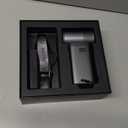 JISULIFE Portable Handheld Fan Ultra2 9000mAh, Max 25 Hrs, 5 IN 1, 100 Speed Turbo Fan, Rechargeable 18W Power Bank with Flashlight, Metal Shell Multi-Function Travel Essentials Gifts for Men-Grey