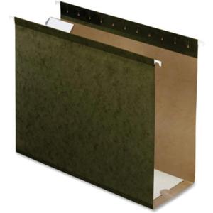 Pendaflex Extra Capacity Reinforced Hanging Folders, 4", Letter Size, Standard green, 1/5 Cut, 25/BX (4152x4)