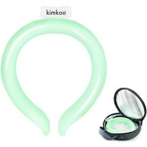 Neck Cooling Tube, Reusable Ice Neck Cool Wrap for Outdoor Indoor, Relief for Hot Flashes and Summer (Green)