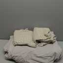 Bedsure Cotton Duvet Cover Set - 100% Cotton Waffle Weave Linen Duvet Cover Oversized King Size, GentleSoft and Breathable Bedding Set for All Season, 3 Pieces, 120"x98"