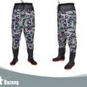 Waterproof Fishing Waist Waders Pants with Boots for Men and Women for Fishing Hunting outdoors, Size: 8, Color: Camo