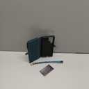 Defencase Compatible with Samsung Galaxy S22 Ultra Case Wallet with RFID Blocking Card Holder for Women Men, PU Leather Magnetic Snap Flip Zipper Strap Phone Case Fit for Galaxy S22 Ultra 5G, Green (Elegant Blue Green)