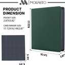Card Binder 20 Pocket,Trading Card Binder Holds up to 2000 Cards with 50 Sleeves,Zipper Card Holder Album Compatible with TCG Card/Game Cards/Sports Card
