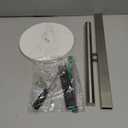 NearMoon T-Shape Hand Towel Holder-Bath Towel Rack-Standing with Balanced Base Towel Bar for Bathroom Kitchen Vanity Countertop, Modern Stand Towel Ring with Marble Base (14 Inch, Brushed Nickel)