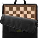 A&A 21.25" Professional Wooden Tournament Chess Board/African Palisander & Maple Inlay / 2.25" Squares w/o Notation