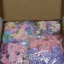 ATTGREAT 210 Pcs Mini Silk Flower Heads Small Fake Rose Daisy Faux Flowers Bulk for Crafts Artificial Loose Fabric Flowers Heads Sunflower Bulk for Wedding Hair Cap Dresses Decorations (Purple)