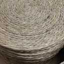 Set of 12 Round Woven Placemats - 13.8 Inches Natural Boho Rattan Wicker Table Mats for Home Dining Table