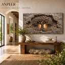 Anpeer Large Rustic Tree of Life Canvas Wall Art, 24x48 Inch