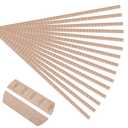 Soengsau 15-Pack 15.75" Unfinished Wood Fluted Rectangular Trim - Easy to Paint, Cute Decorative Molding DIY Craft for Furniture Frame, Mirror Edge, Wall, Door, Closet, Dresser, Shelf