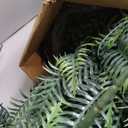 Outdoor Fake Hanging Fern Artificial Hanging Ferns 2 Pack, Large Faux Boston Fern Bushes, UV Resistant Outdoor Hanging Plants for Front Porch, Patio & Indoor Decor
