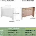 Boruco Wooden Radiator Cover Cabinet with Geometric Flower Grill for Home