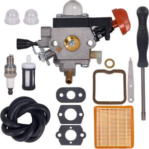 4180-120-0617 FS131 Carburetor for Stihl FS131 FS131R HT131 HT133 KM131 KM131R FS311 4180/17 Brushcutter Trimmer - with Adjusting Tool Air Filter & 4180-007-1005 Valve Clearance Setting Kit