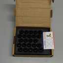 M12x1.5 Lug Nuts Fit for Toyota Tacoma Tundra 4Runner Sequoia FJ Cruiser Land Cruiser, 24PCS 121.5 Locking Lug Nuts Black Closed End Bulge Acorn Cone Seat for Aftermarket Wheels