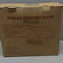 Vinyl Record Player Turntable with Built-in Bluetooth Receiver & 2 Stereo Speakers, 3 Speed 3 Size Portable Retro Record Player for Entertainment and Home Decoration (Brown)