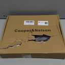 Cooper & Nelson 3 Piece Mens Suit Set, 2 Button Slim Fit Suit for Men, Jacket, Vest, Pants and Tie (Medium, Black)