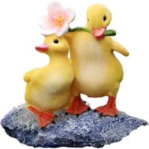 Duck Statues - Outdoor Set of Two, Resin Decorations, Cute Duckling Gift for Lawn Patio Home Garden Decor