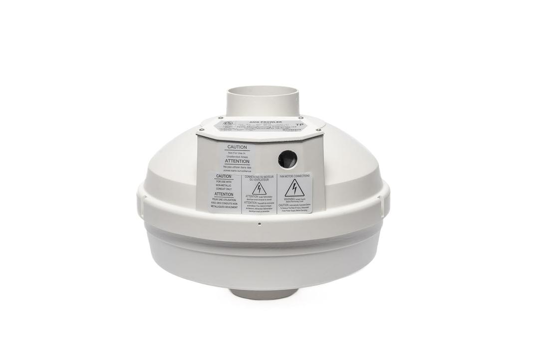 Festa AMG Prowler Radon Fan - Quiet and Energy Efficient 221 CFM Radon Mitigation System Inline Fan - 3" Electric Inline - Made with Glass Reinforced Poly-Resin White