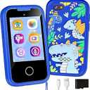 Kids Phone for Boys, Toddler Smart Phone for Girls 3 4 5 6 7 8 Years Old, Birthday Gift for Boys Age 3-8, Pretend Play Toy Phone, Fake Cell Phone with Games, MP3 Music Player(Blue)