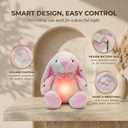 Breathing Stuffed Animal Bunny - 17 Inch Rainbow Anxiety Plush for Kids - Light Up Sleep Aid Toy with Soothing Sound - Calming Stress Relief Easter Gifts