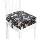 Toddler Booster Seat for Kitchen Chair Dining Table, Washable Thick Strong Support Portable Booster Chair for Toddlers Eating, Easy Cleaning Booster Seat Cushion Detachable with Adjustable Straps (Multi)