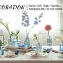 SUPMIND 16pcs Glass Bud Vase Set, Small Blue Flower Vases for Centerpieces in Bulk, Mini Vintage Vase for Wedding, Home Decor, Table Decoration
