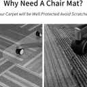 WASJOYE Office Chair Mat for Carpet, Round Chair Mat for Carpet with Non-Slip Studded for Home Office Rolling Chair 36 Inch